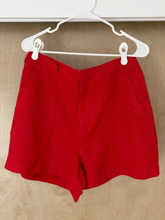 Madewell Pants - Madewell Linen Clean Button-Tab Shorts